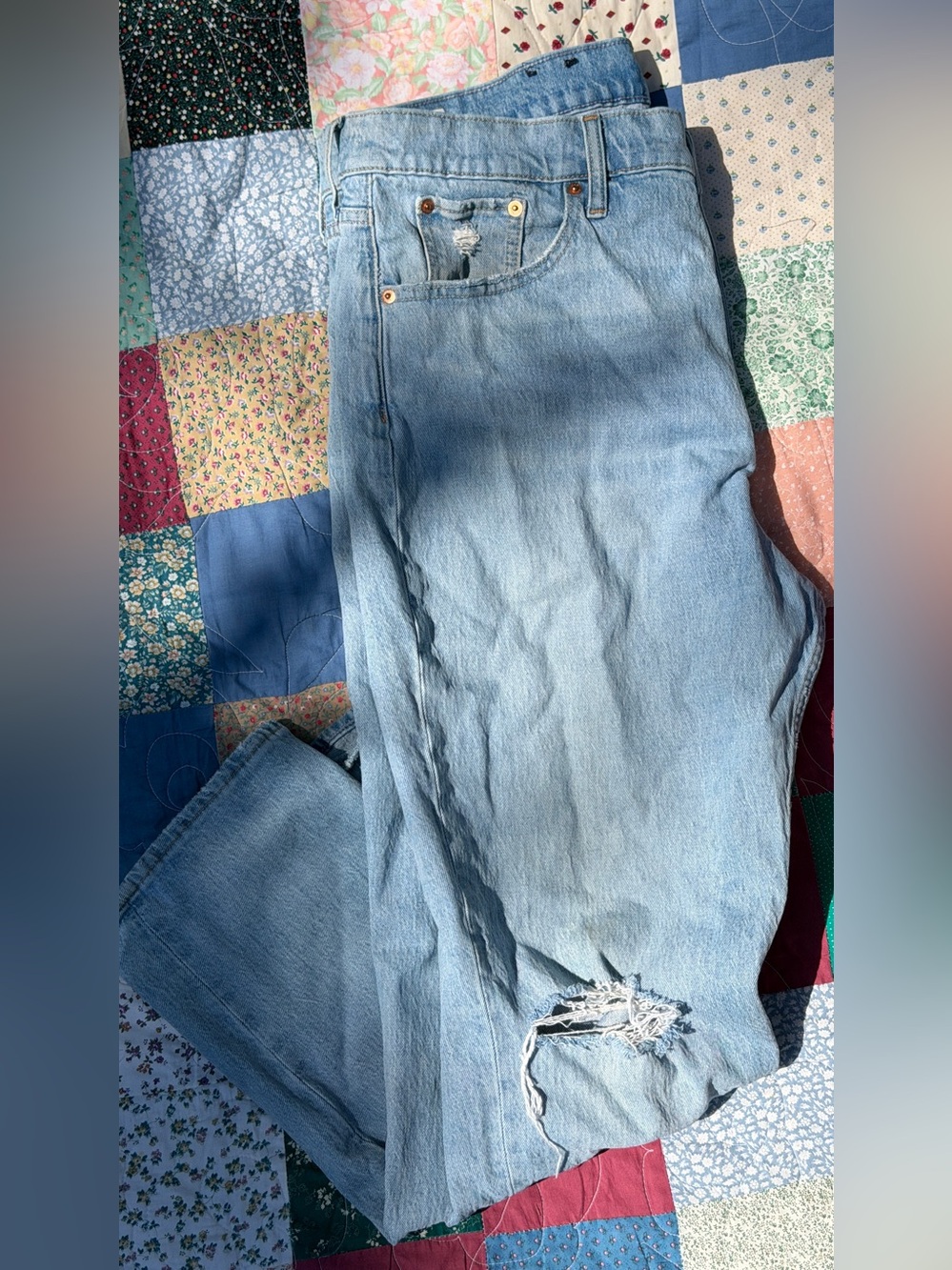 GAP Light Blue Sky High Straight Jeans  a tighter 18 or loose 16